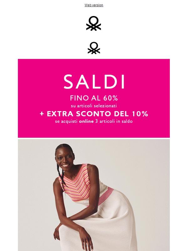 Saldi: tanti nuovi articoli fino al -60% ti aspettano