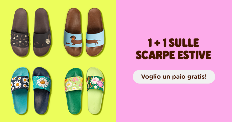  1 + 1 sulle scarpe estive