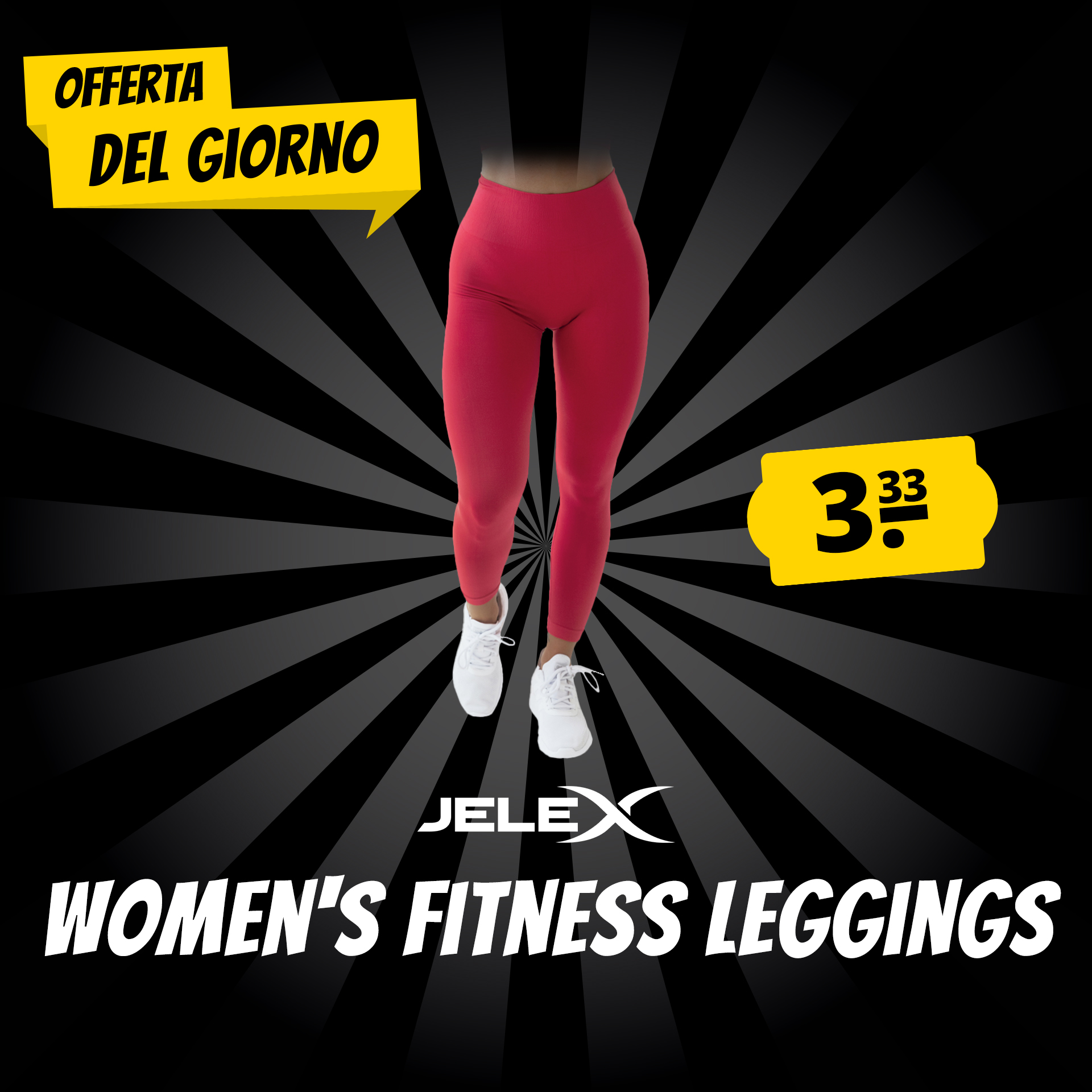 Jelex chiara donna leggings sportivi