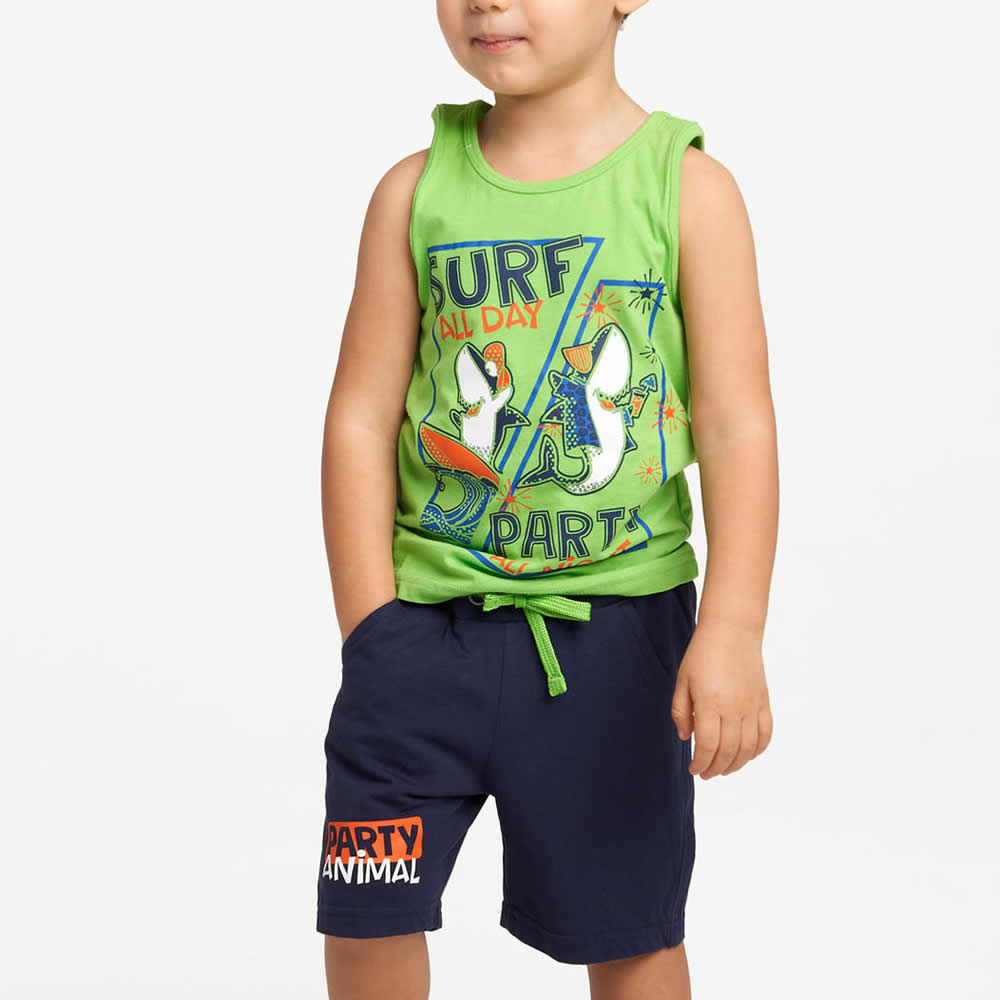 Image of COMPLETO SPALLA LARGA E SHORT DA BAMBINO 4.2714 IDO