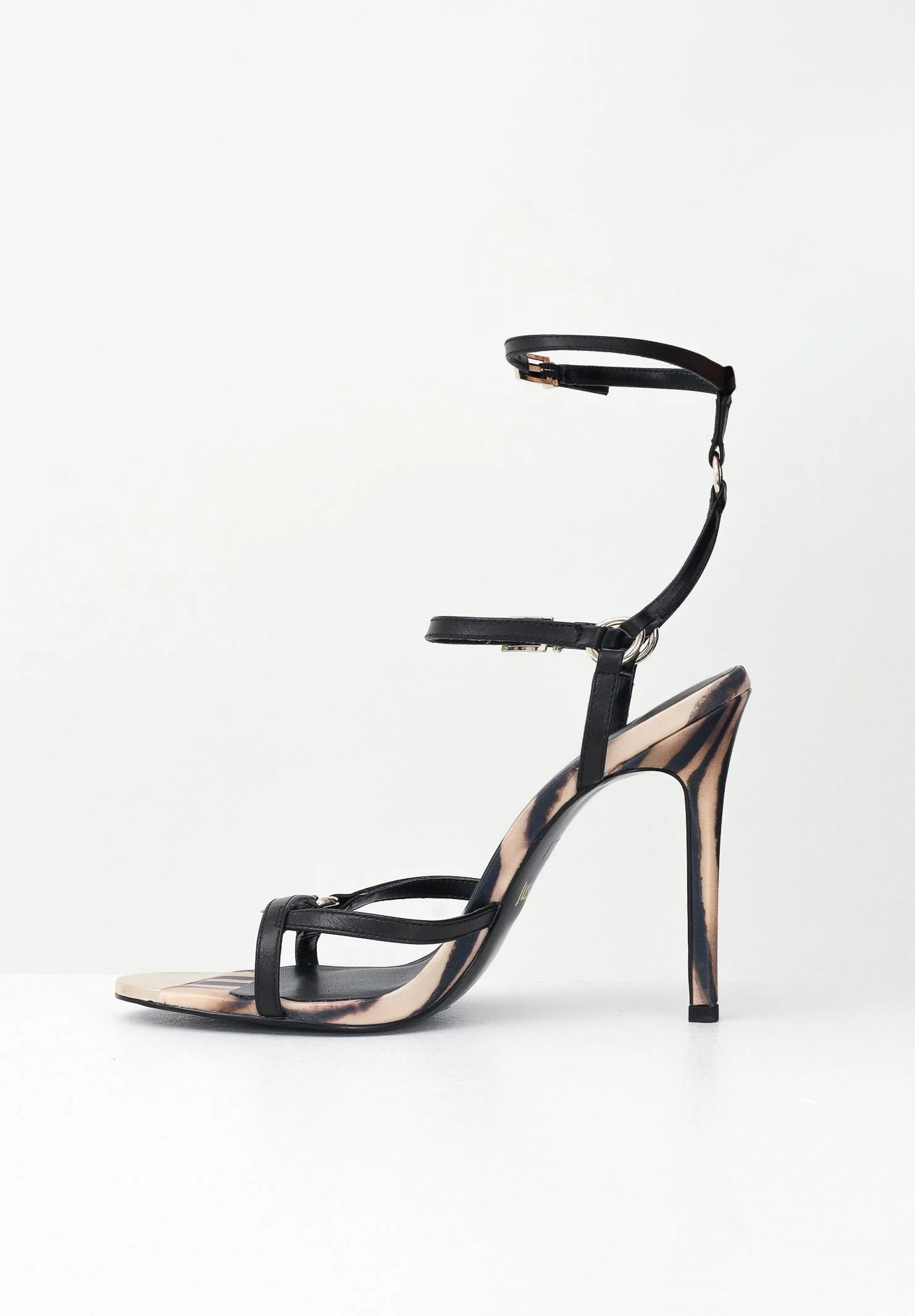 Image of JUST CAVALLI Sandali Strappy Tiger Skin animalier da donna