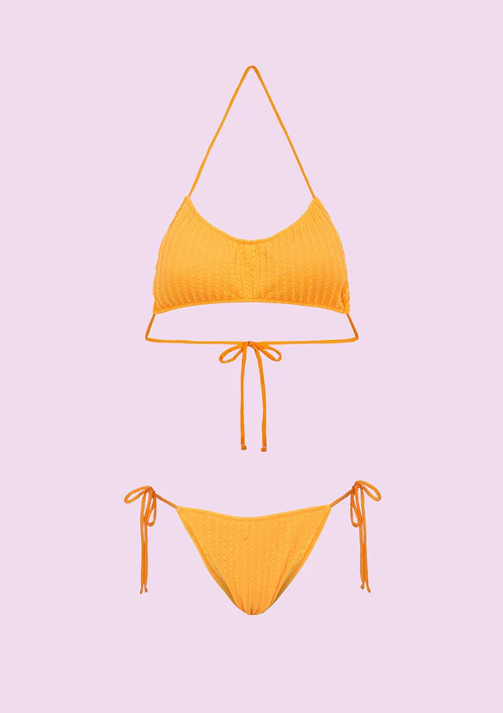 Bikini Donna F**K Fascia con Slip Regolabile Arancione Fluo SWC011-FO
