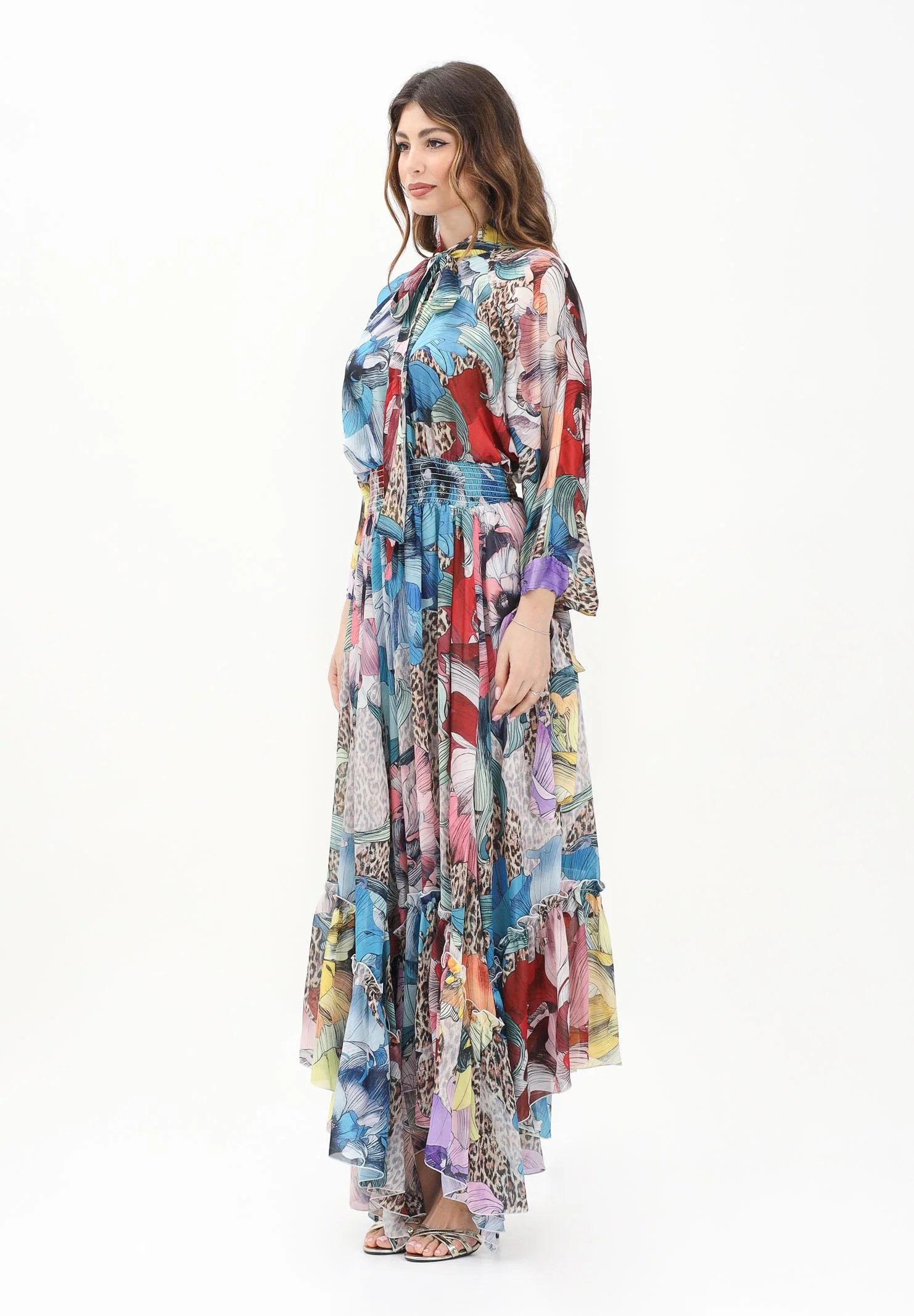 Image of JUST CAVALLI Abito lungo multicolore da donna