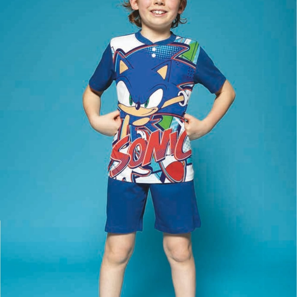 Image of PIGIAMA MANICA E PANTALONE CORTO SONIC 4530 BAMBINO SABOR