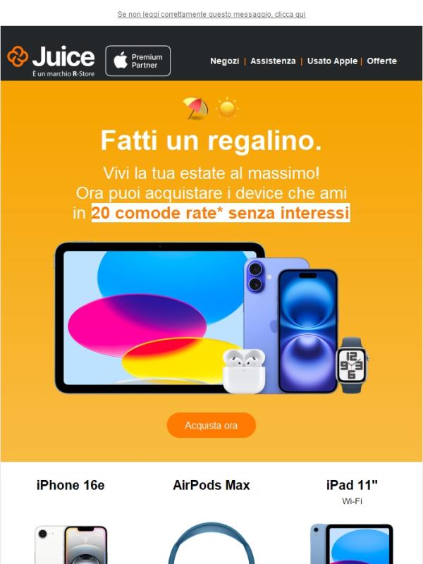 I tuoi device preferiti? Ora in 20 rate senza interessi!