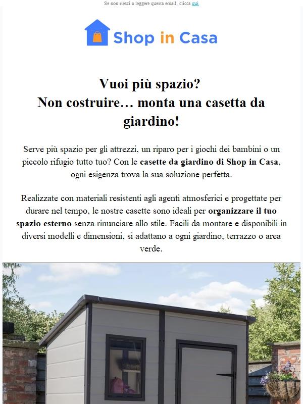 🏠 Ordine, spazio e stile: la tua nuova casetta da giardino ti aspetta