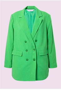 Blazer in misto lino dal taglio ampio con doppiopetto