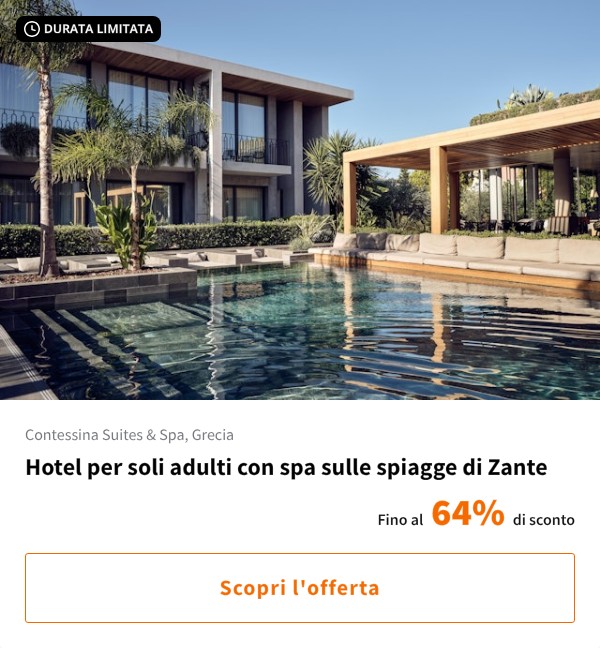 Hotel per soli adulti con spa sulle spiagge di Zante