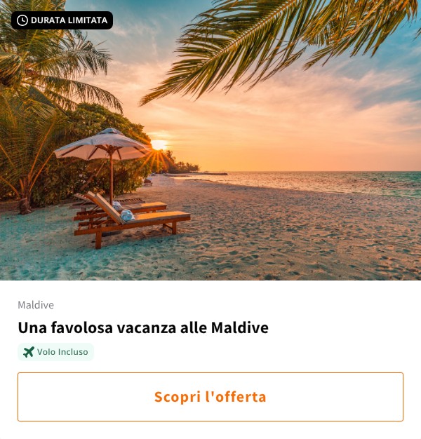 Una favolosa vacanza alle Maldive