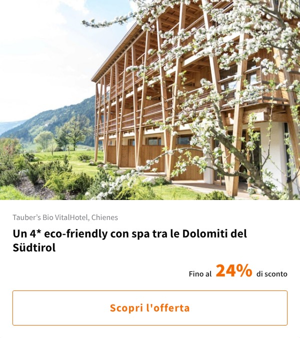 Un 4* eco-friendly con spa tra le Dolomiti del Südtirol