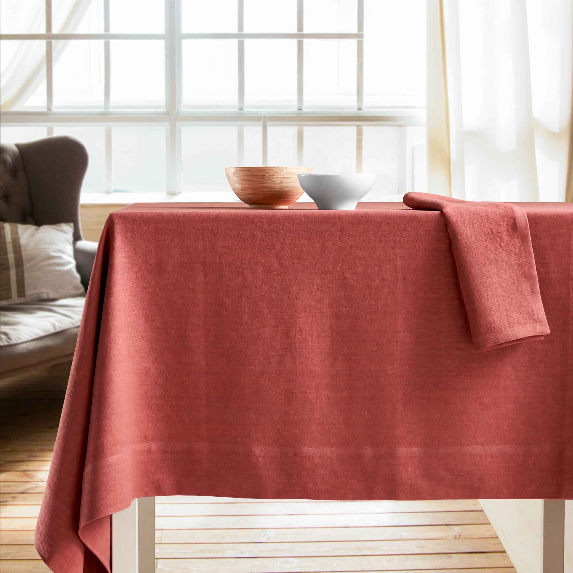 Image of Tovaglia in puro Lino StoneWashed <br>NO STIRO - Andromeda