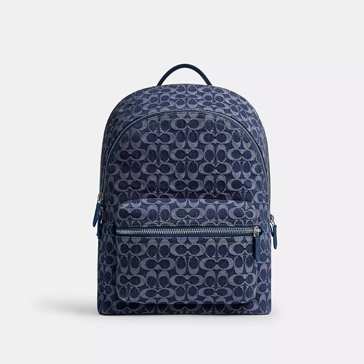 Zaino Charter in denim Signature