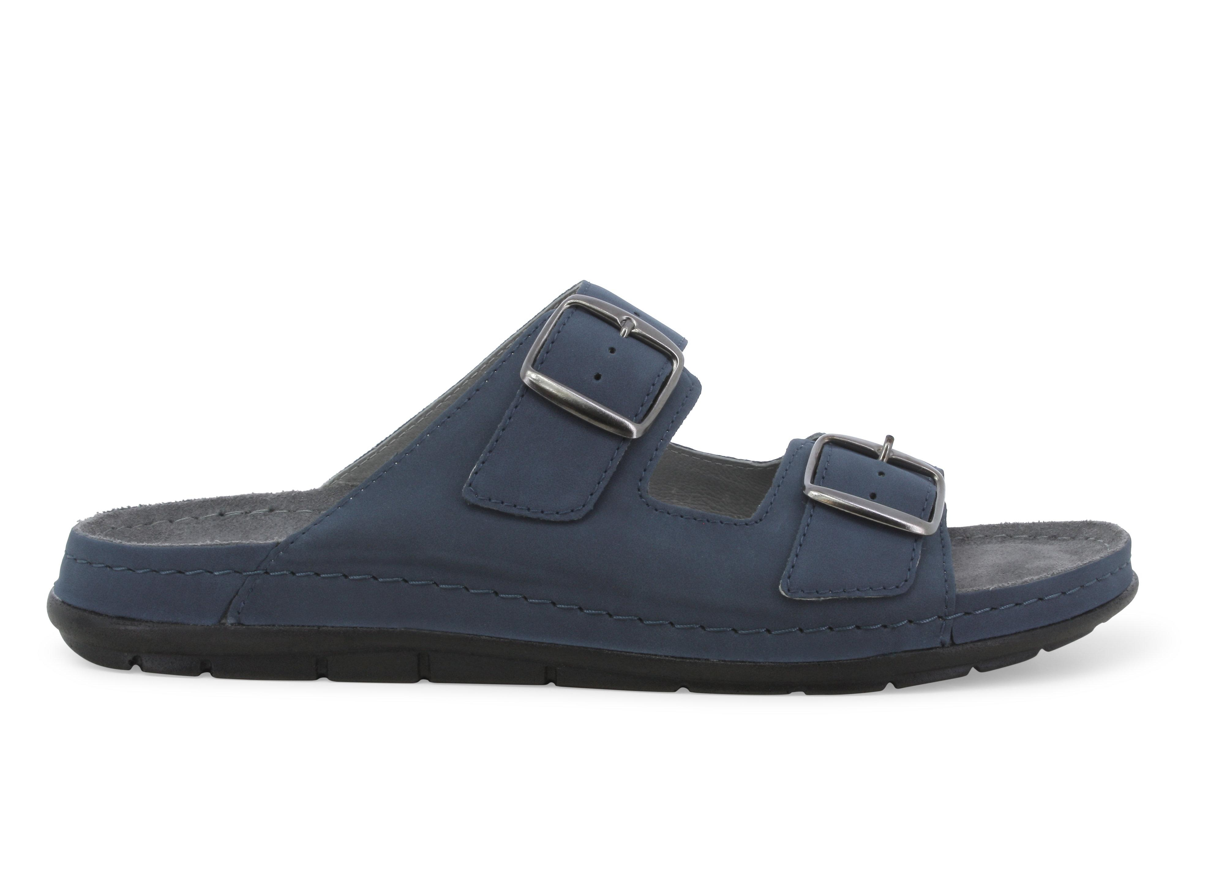Ciabatta uomo in nabuck blu u17142z