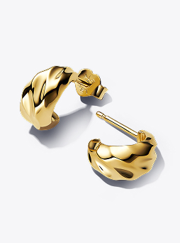 Rippled Open Hoop Earrings