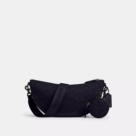 Hall Soft Sling Bag In Signature Jacquard