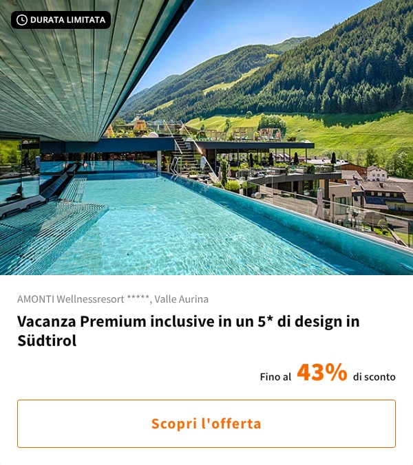 Vacanza Premium inclusive in un 5* di design in Südtirol