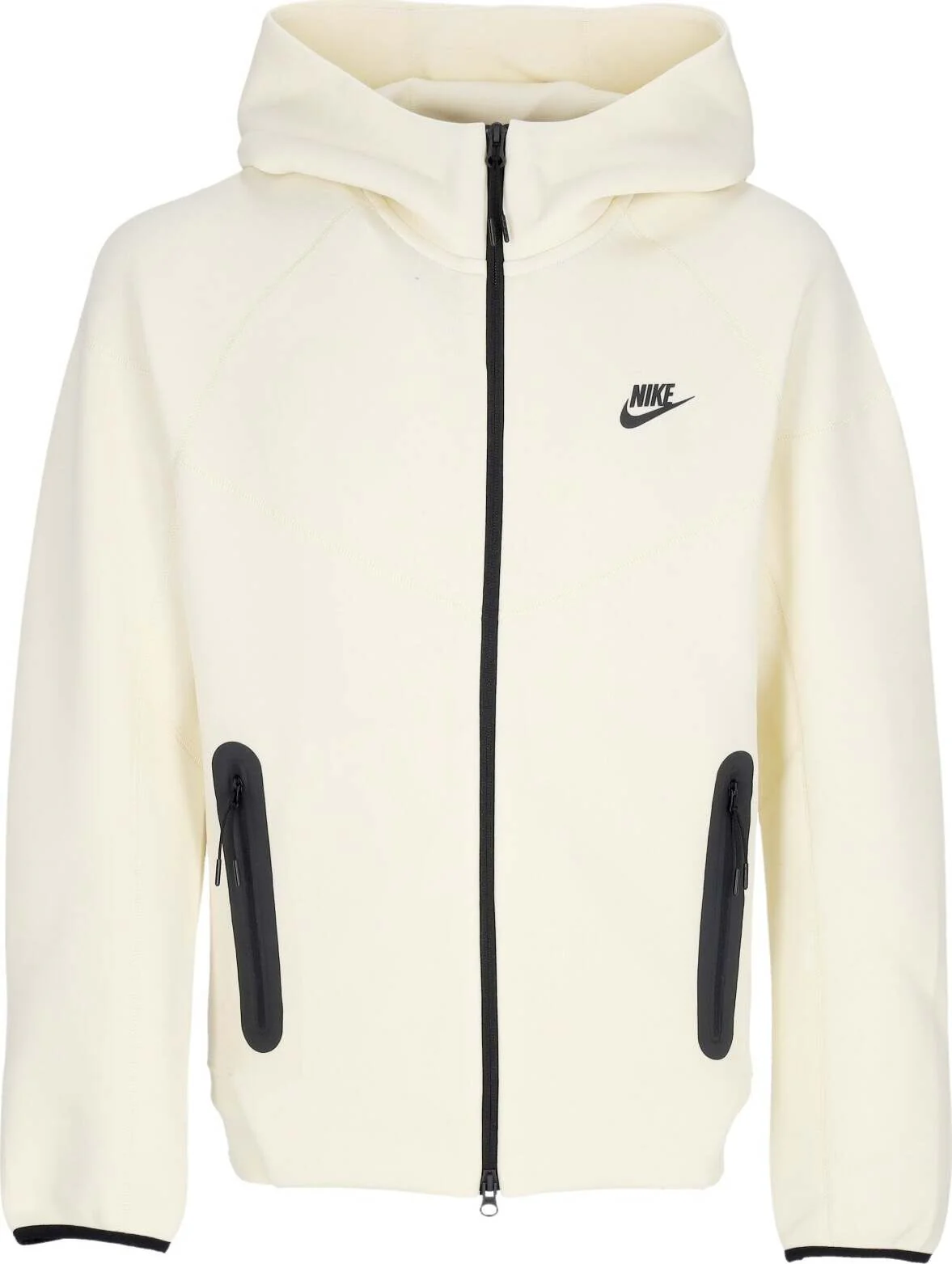 Nike Felpa Leggera Cappuccio Zip Uomo Tech Fleece Full-zip Windrunner Hoodie Coconut Milk/black da uomo