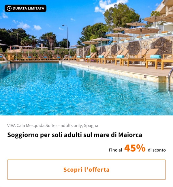 Soggiorno per soli adulti sul mare di Maiorca