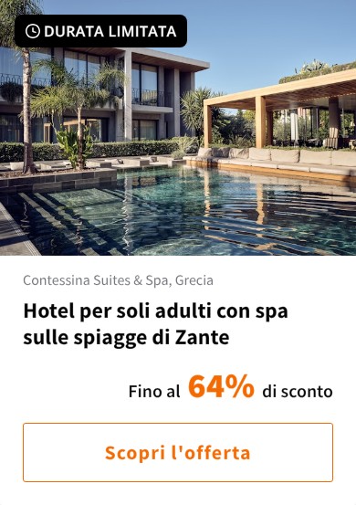 Hotel per soli adulti con spa sulle spiagge di Zante