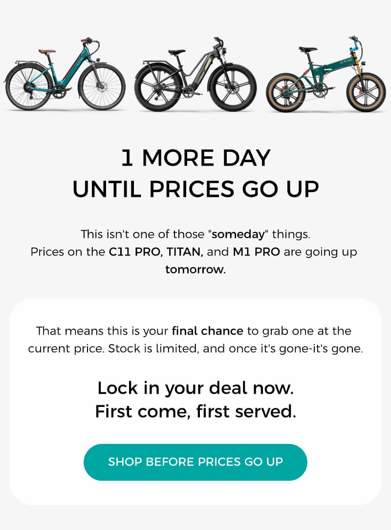 1 MORE DAY UNTIL PRICES GO UP