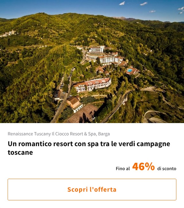 Un romantico resort con spa tra le verdi campagne toscane
