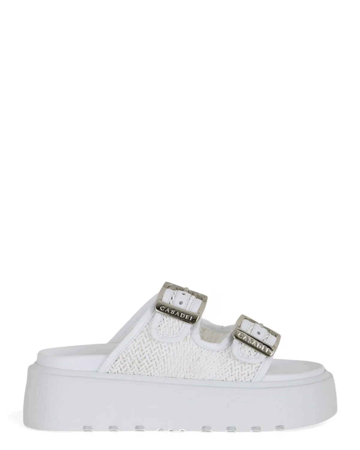 Image of Birky Hanoi Bianche con Fasce XL e Platform 4 cm