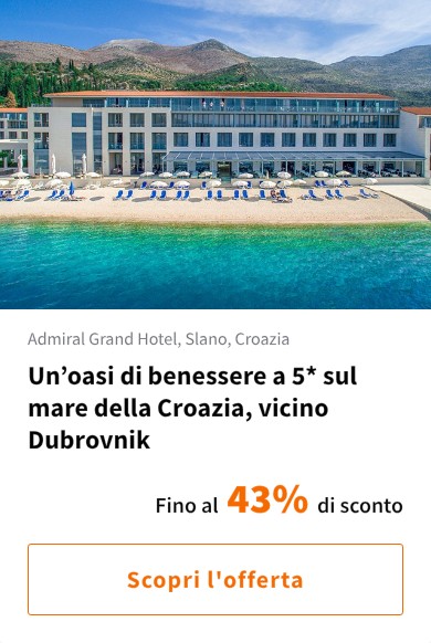 Un’oasi di benessere a 5* sul mare della Croazia, vicino Dubrovnik