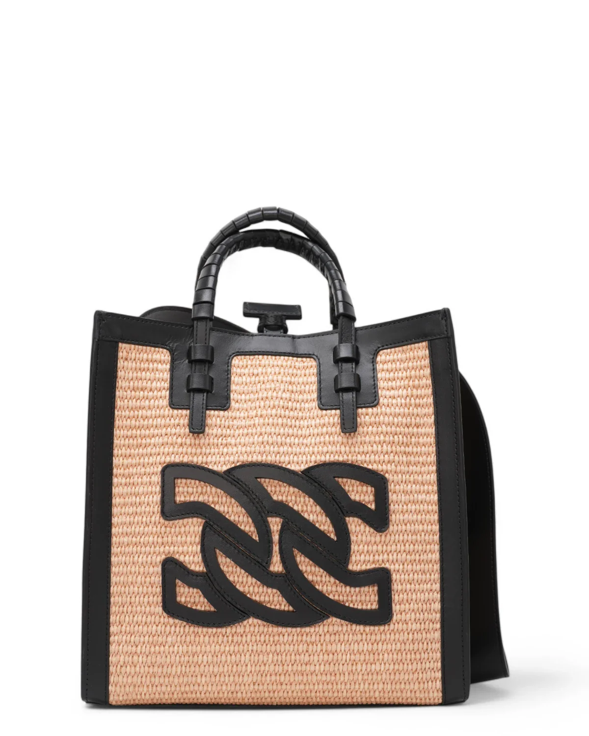 Image of Borsa Casadei Beaurivage Mini Tote in Rafìa