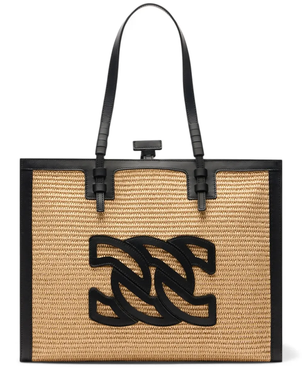 Image of Beaurivage Bag in Rafia Multicolor con Tracolla Removibile