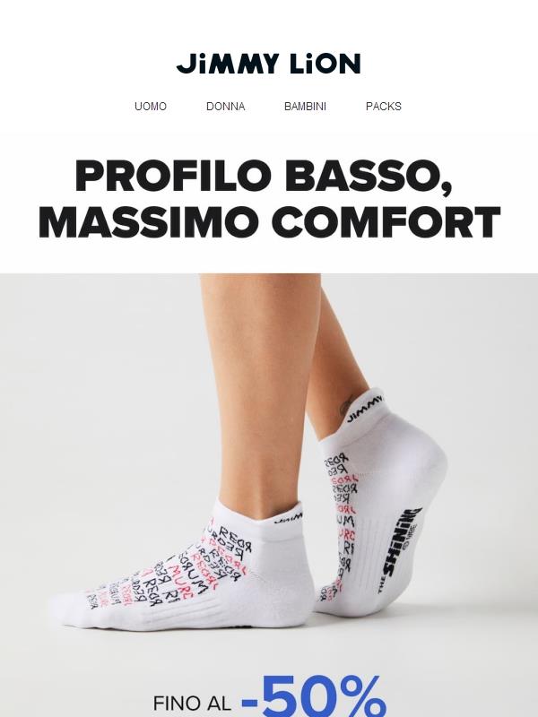 Fino al -50% su calzini invisibili e alla caviglia