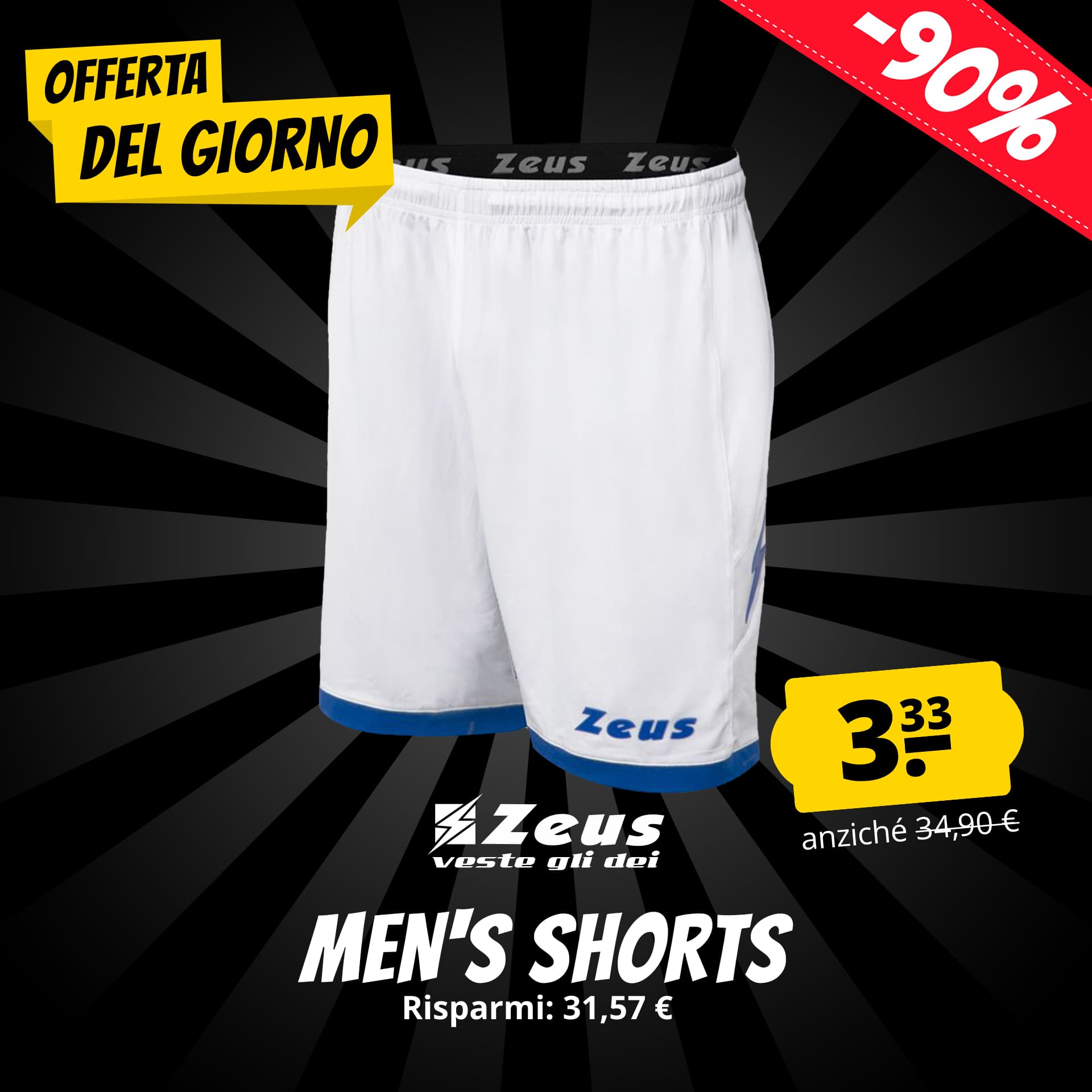 frosinone calcio zeus uomo shorts
