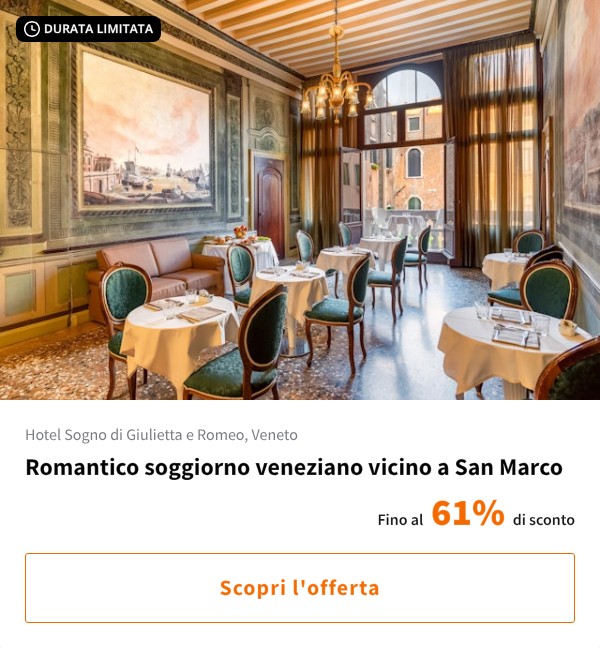 Romantico soggiorno veneziano vicino a San Marco