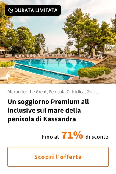 Un soggiorno Premium all inclusive sul mare della penisola di Kassandra