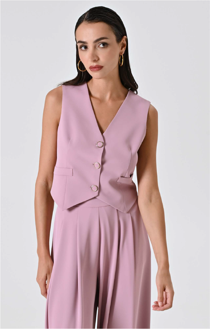 Gilet Rosa Malva in Cadi