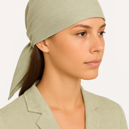 Bandana in Lino Verde