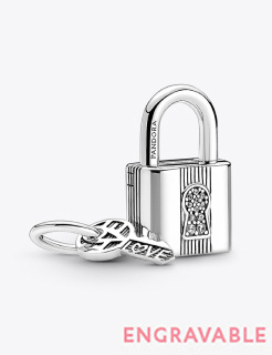 Padlock and Key Dangle Charm