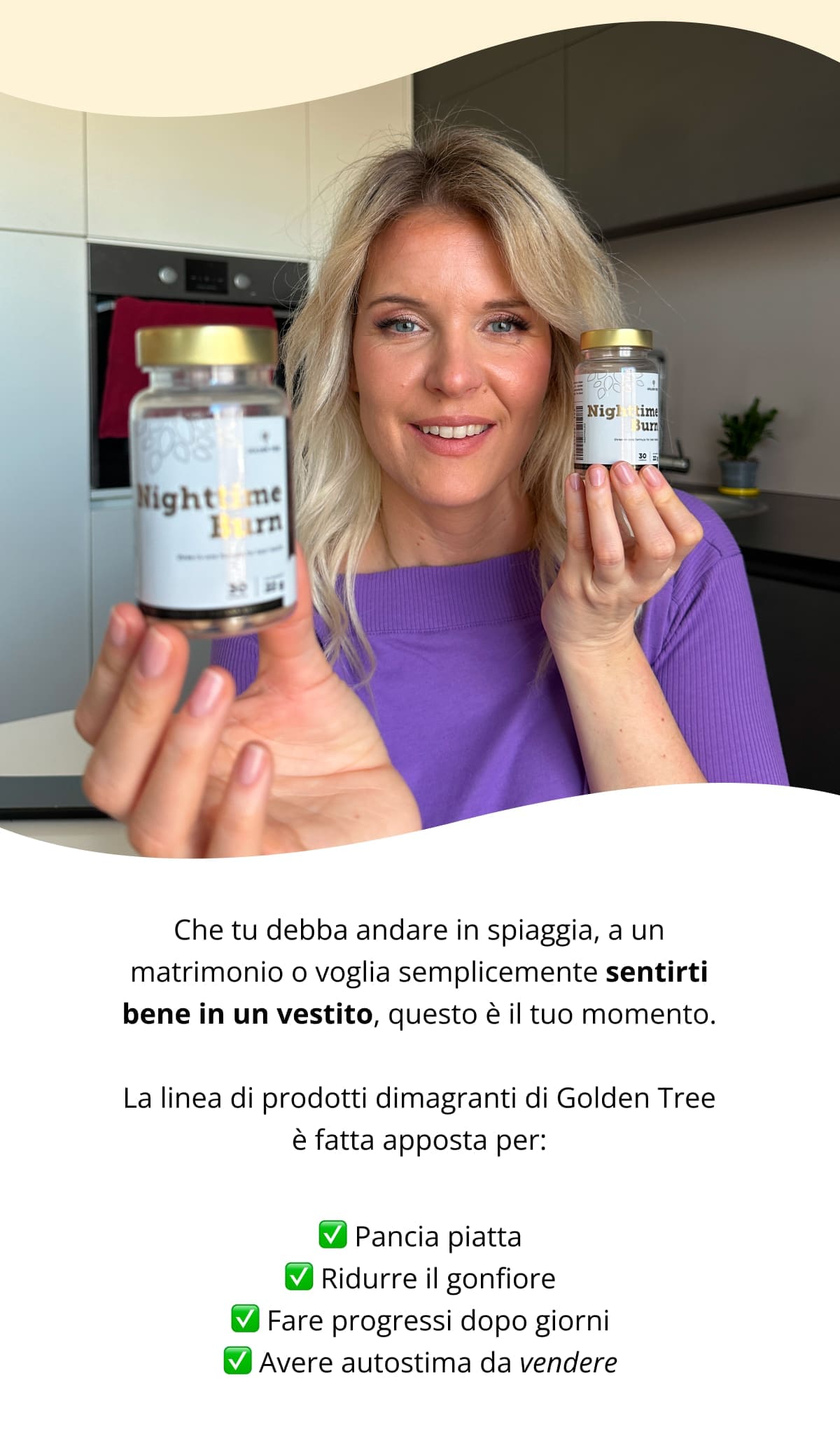Che tu debba andare in spiaggia, a un matrimonio o voglia semplicemente sentirti bene in un vestito, questo è il tuo momento. La linea di prodotti dimagranti di Golden Tree è fatta apposta per: ✅ Pancia piatta ✅ Ridurre il gonfiore ✅ Fare progressi dopo giorni ✅ Avere autostima da vendere