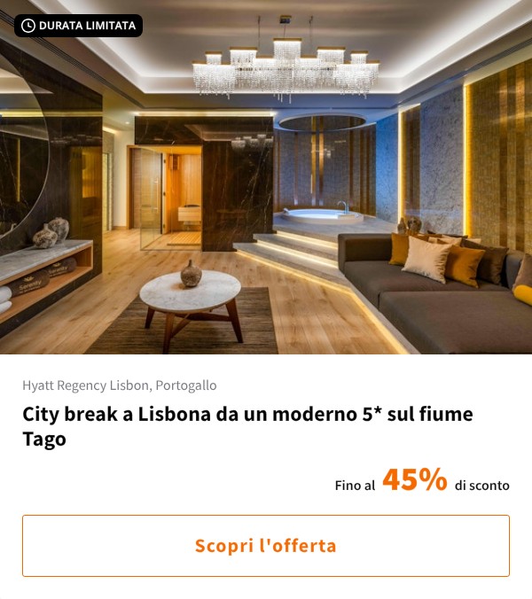 City break a Lisbona da un moderno 5* sul fiume Tago