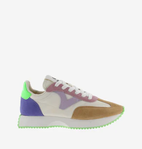 Victoria Sneakers Donna Bassa Pelle Multicolor Verde
