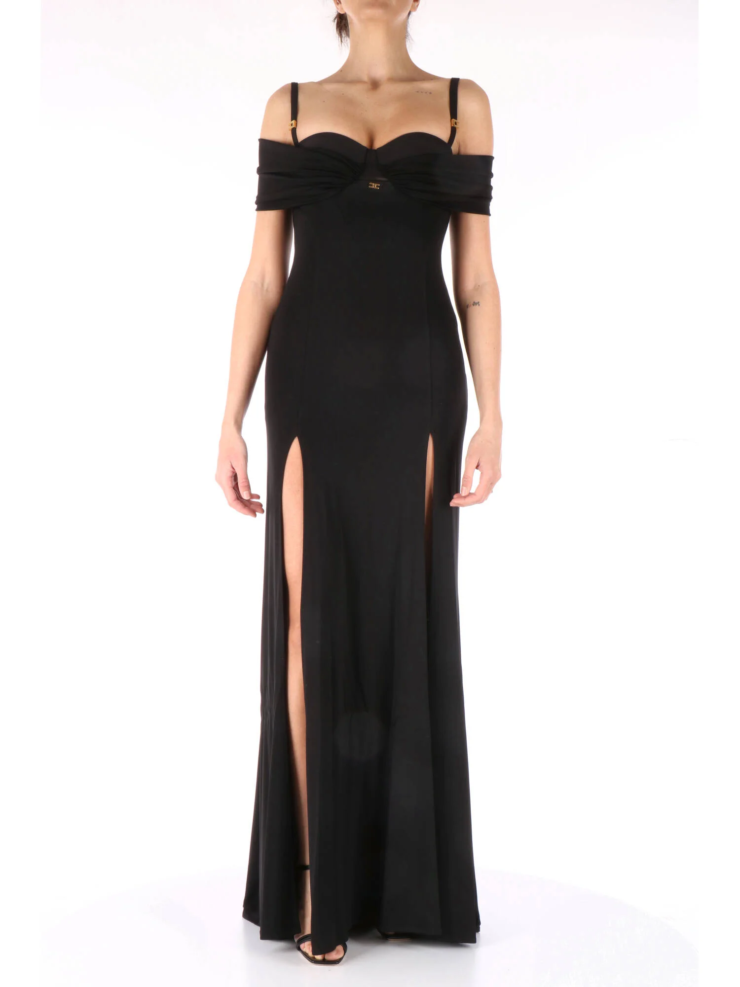 Image of Elisabetta Franchi abito red carpet in jersey