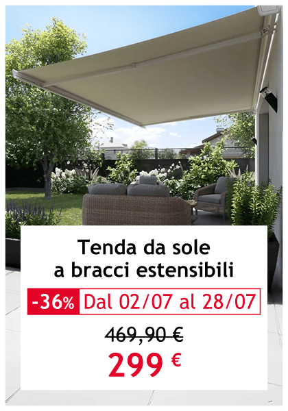 tenda da sole a bracci estensibili
