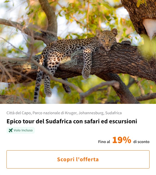 Epico tour del Sudafrica con safari ed escursioni
