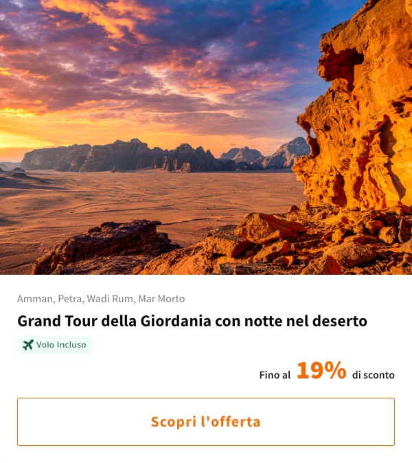 Grand Tour della Giordania con notte nel deserto