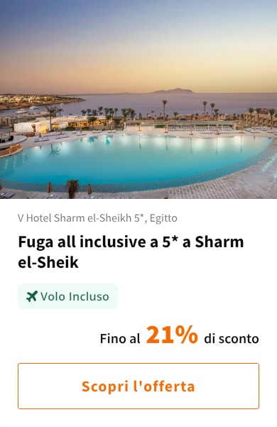 Fuga all inclusive a 5* a Sharm el-Sheik