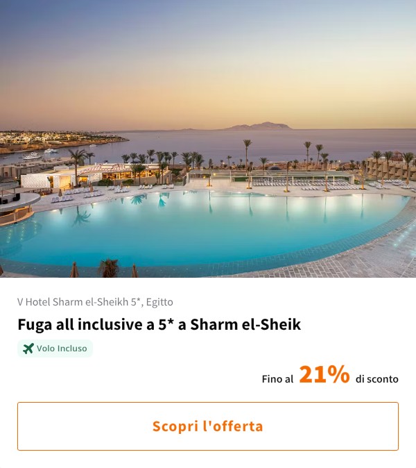 Fuga all inclusive a 5* a Sharm el-Sheik