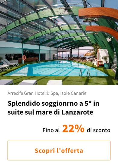 Splendido soggionrno a 5* in suite sul mare di Lanzarote