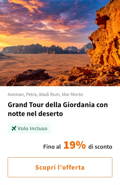Grand Tour della Giordania con notte nel deserto