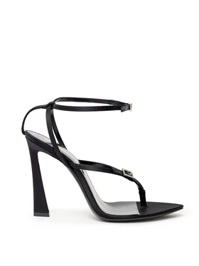 Sandali con Tacco in Crepe Satin Saint  Laurent