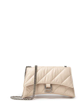 Borsa Crush Piccola in Beige con Catena Balenciaga