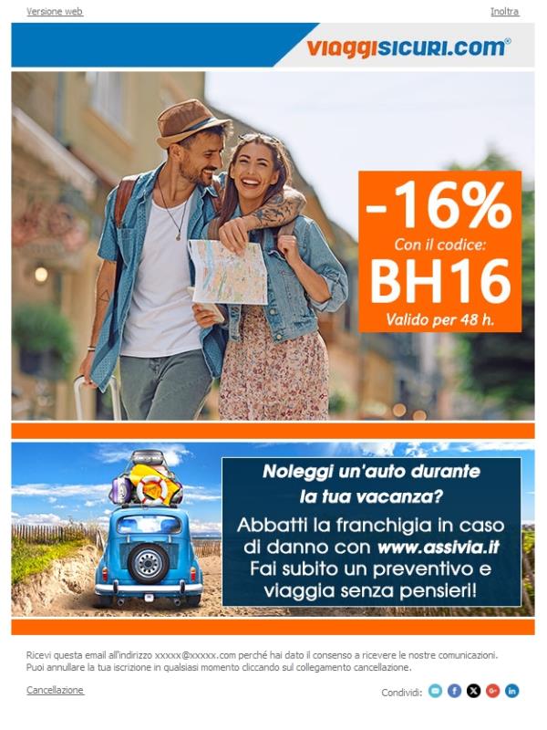 - 16% su tutte le nostre polizze!